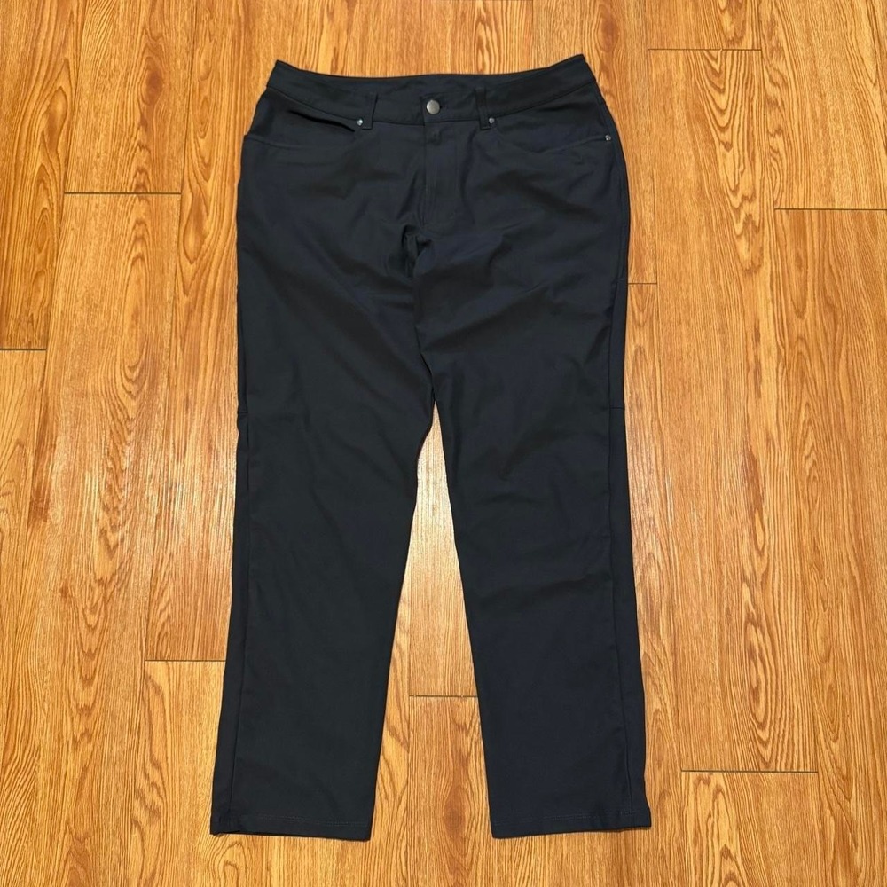 Lululemon Men's ABC Pants Classic 30" Warpstreme Black Gray Size 32 Fits 34x29